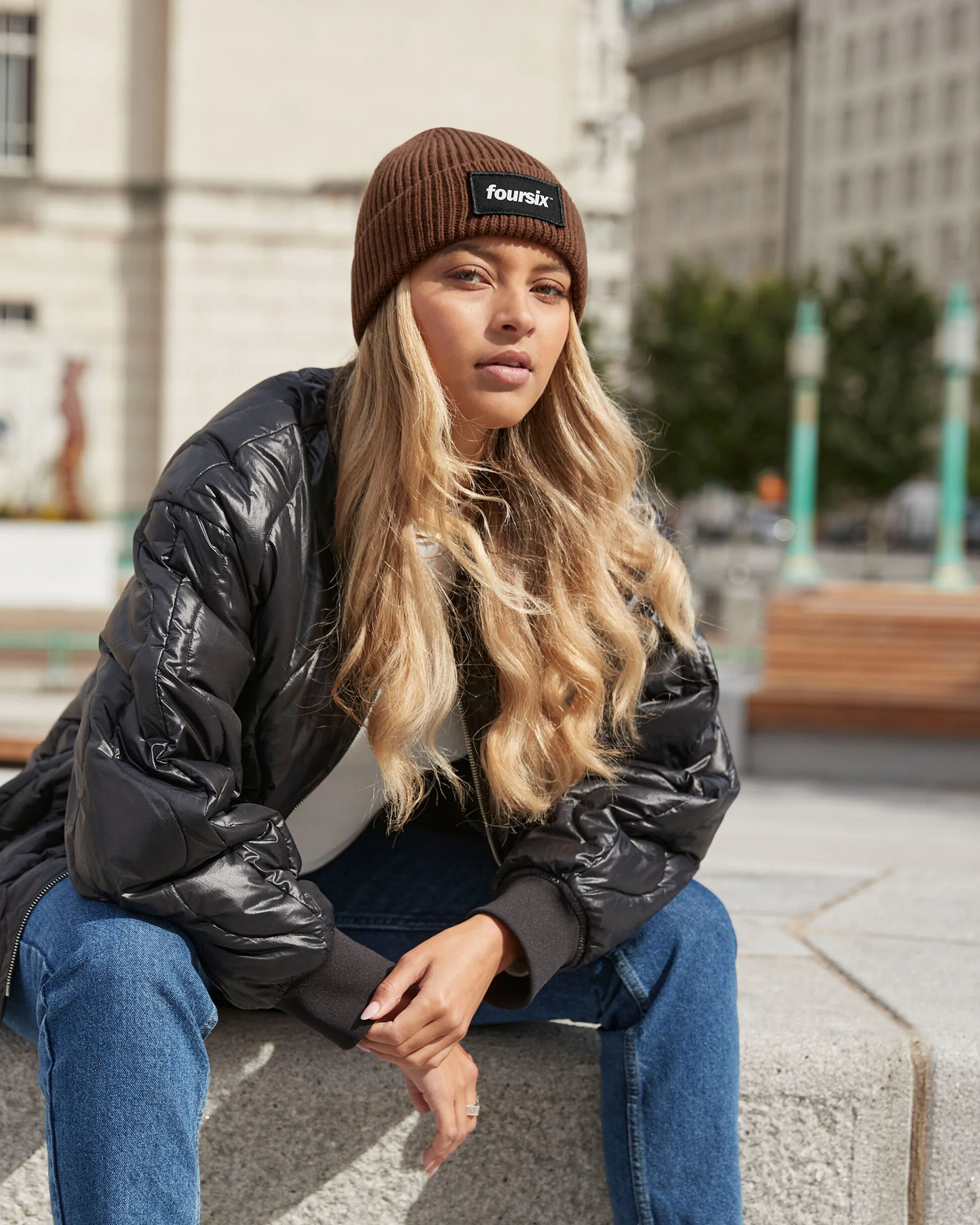 RIB PATCH BEANIE