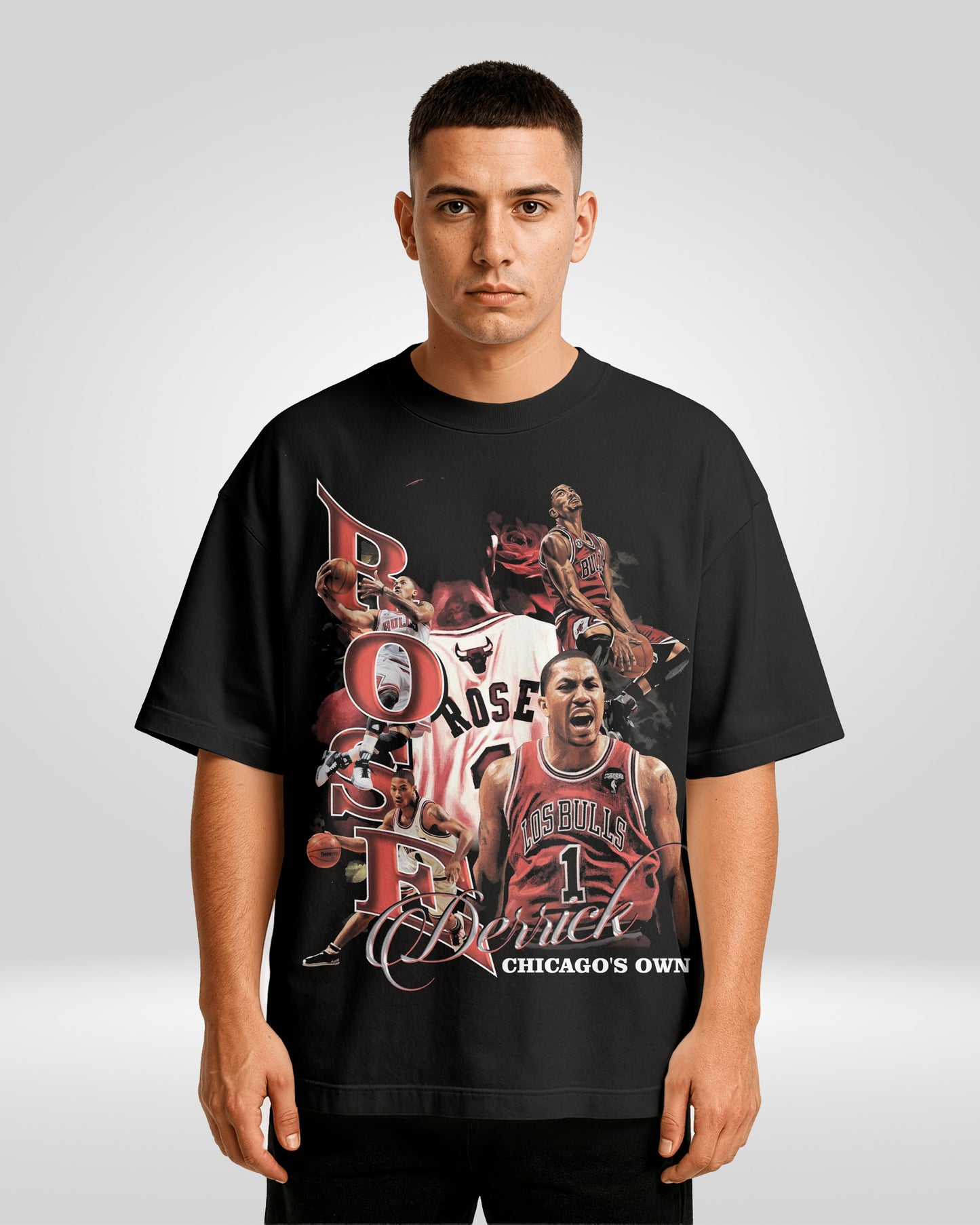 DERRICK ROSE BULLS BOOTLEG TEE