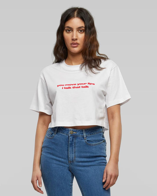 TEYA TALK CROPPED OVERSIZE TOP
