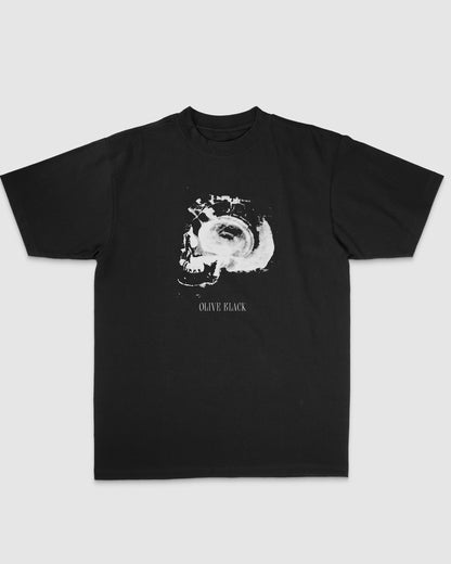 OLIVE BLACK SKULL REGULAR TEE